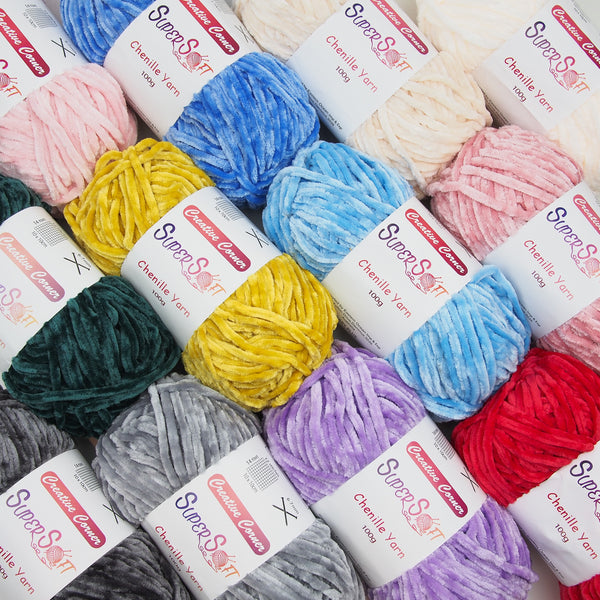 Creative Corner SuperSoft Chenille Chunky Yarn 100g – OZ YARN