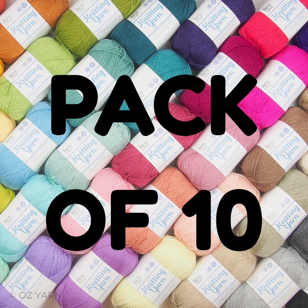 Porta Craft Acrylic/Polyester Blend 8ply Yarn 100g (Pack of 10)