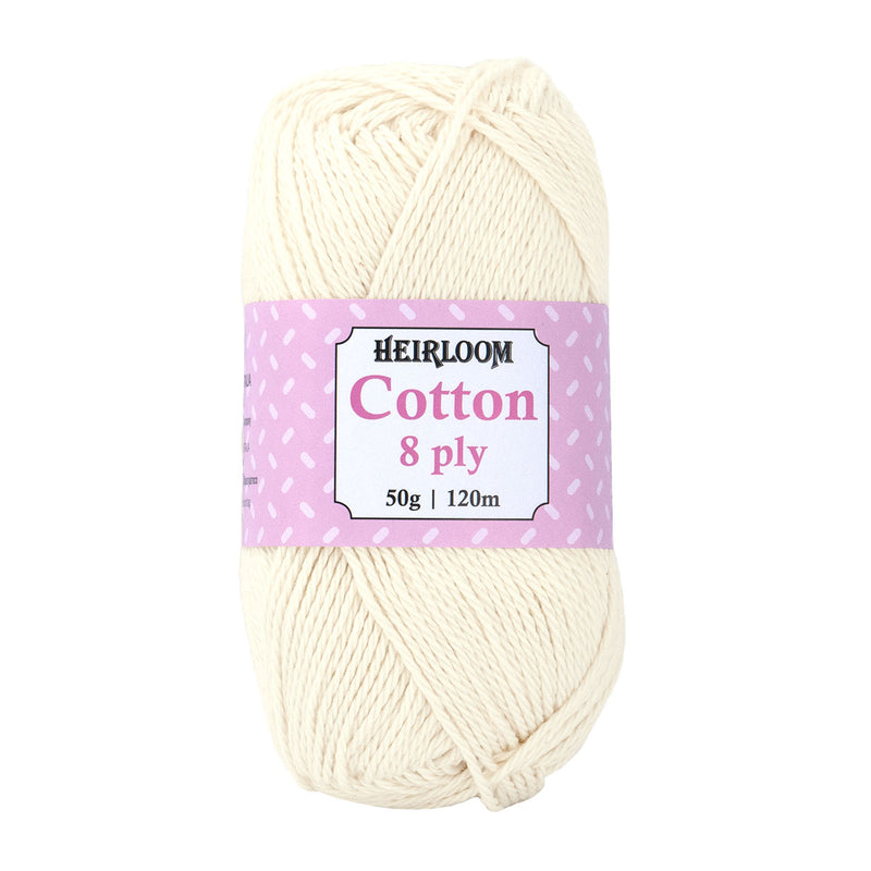 Heirloom Cotton 8ply - 100% Cotton 50g