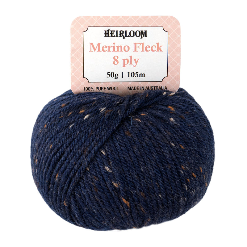 Heirloom Merino Fleck 8ply - 100% Merino Wool 50g
