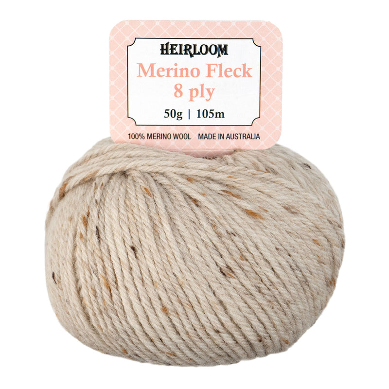 Heirloom Merino Fleck 8ply - 100% Merino Wool 50g