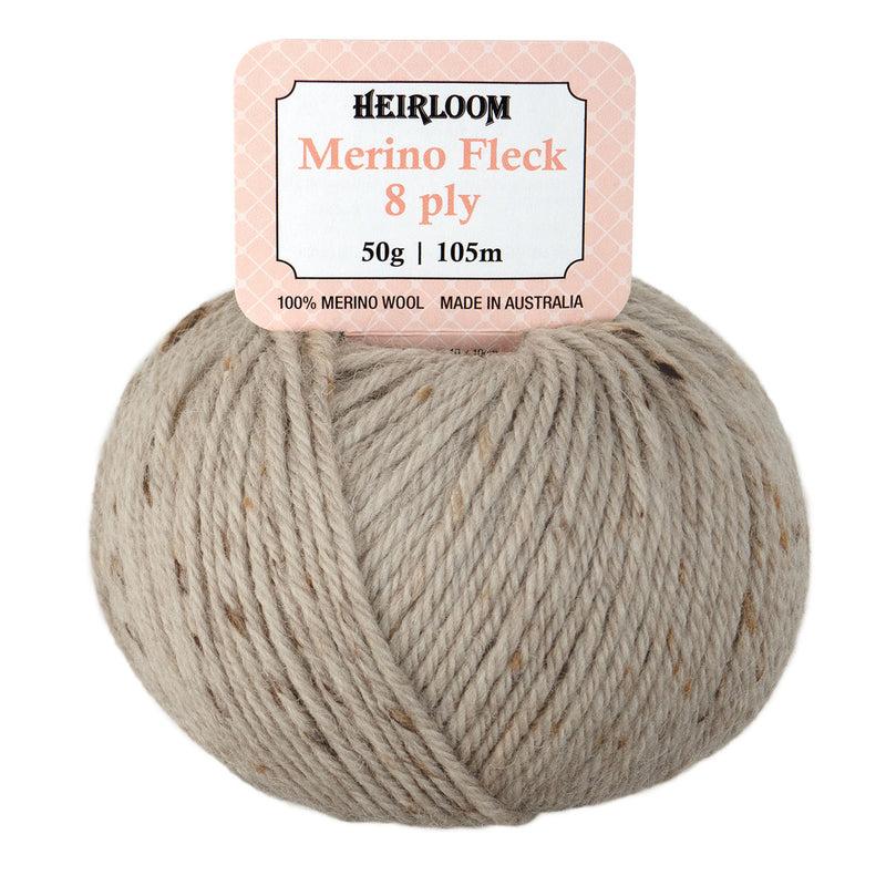 Heirloom Merino Fleck 8ply - 100% Merino Wool 50g