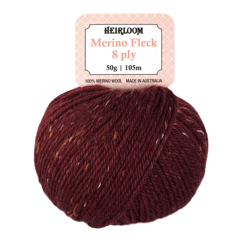 Heirloom Merino Fleck 8ply - 100% Merino Wool 50g