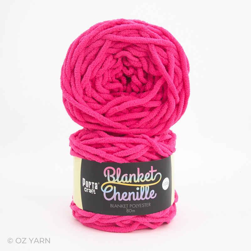 Porta Craft Blanket Chenille Polyster Yarn 100g