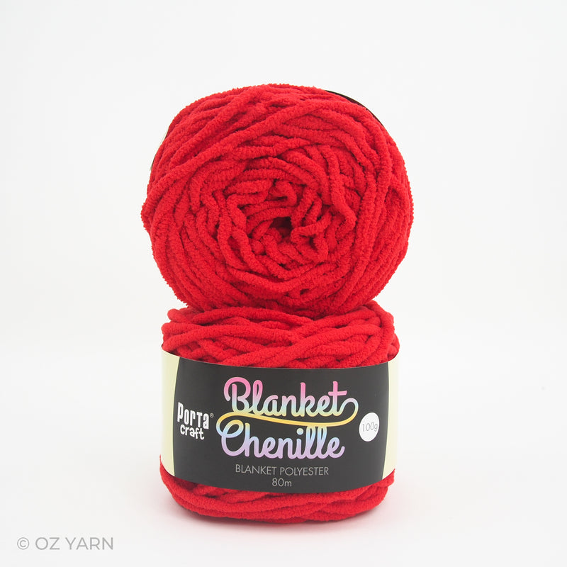 Porta Craft Blanket Chenille Polyster Yarn 100g