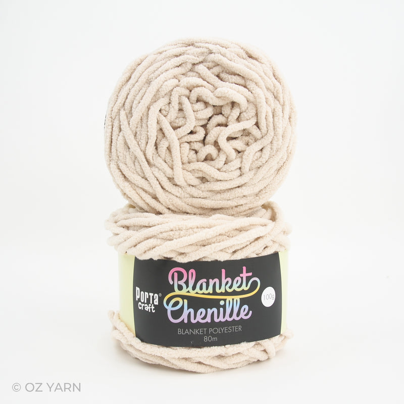 Porta Craft Blanket Chenille Polyster Yarn 100g
