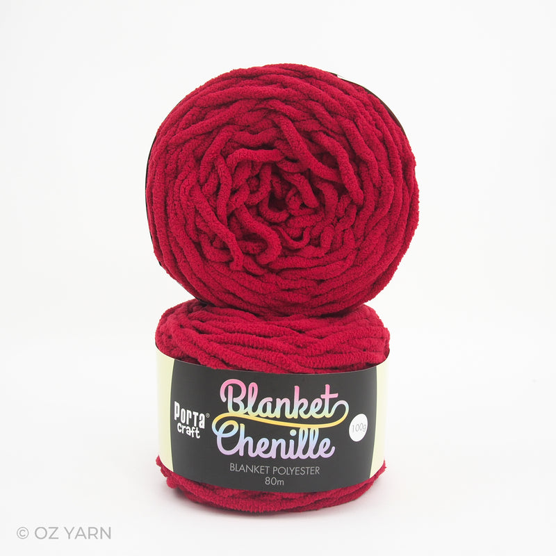 Porta Craft Blanket Chenille Polyster Yarn 100g