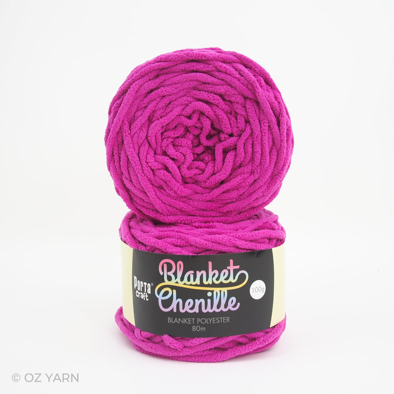 Porta Craft Blanket Chenille Polyster Yarn 100g