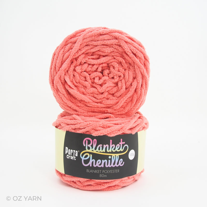 Porta Craft Blanket Chenille Polyster Yarn 100g