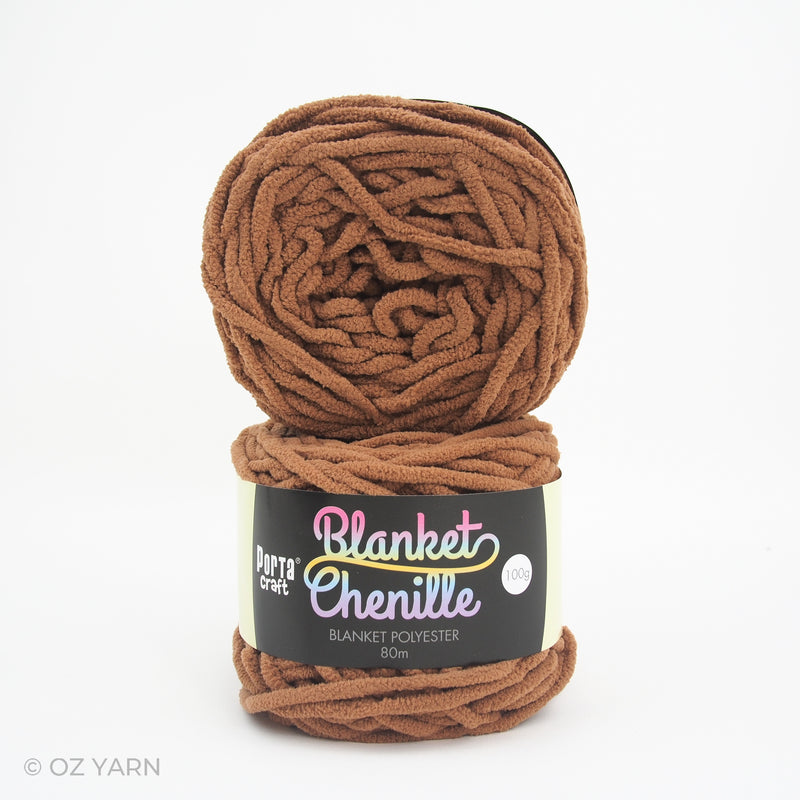 Porta Craft Blanket Chenille Polyster Yarn 100g