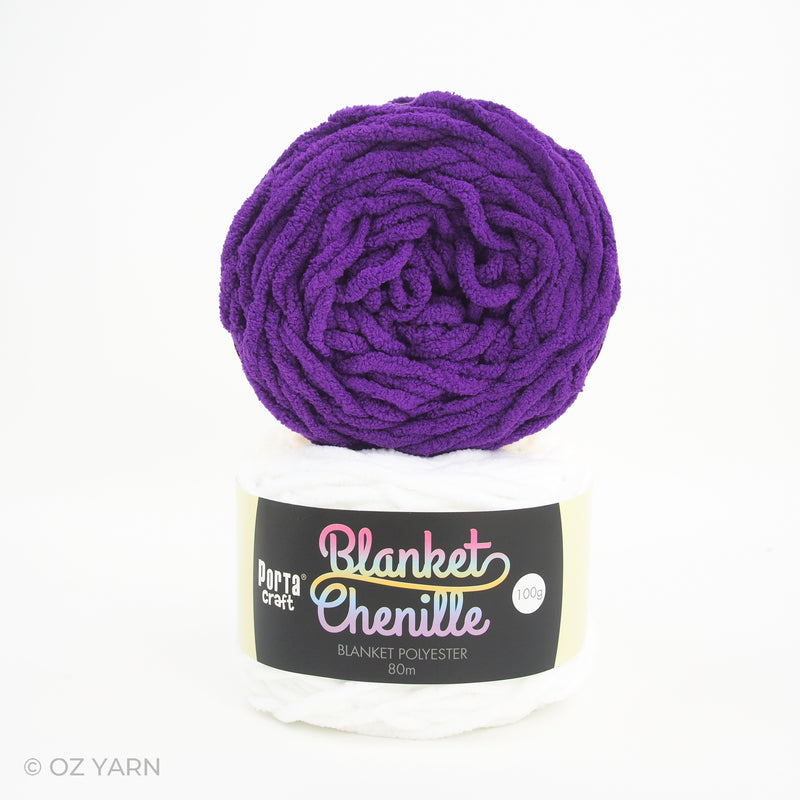 Porta Craft Blanket Chenille Polyster Yarn 100g